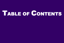 Table of Contents